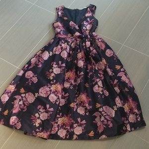 eShakti Wayward Fancies Floral Silk Dress